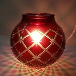 Scentsy “Christmas Glow” Glass Etched Wax Warmer